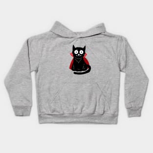 Halloween black cat Dracula Kids Hoodie